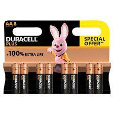 DURACELL AA 8 PACK BATTERIES